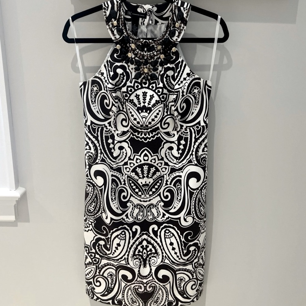 INC brown paisley sleveless summer dress size 4
